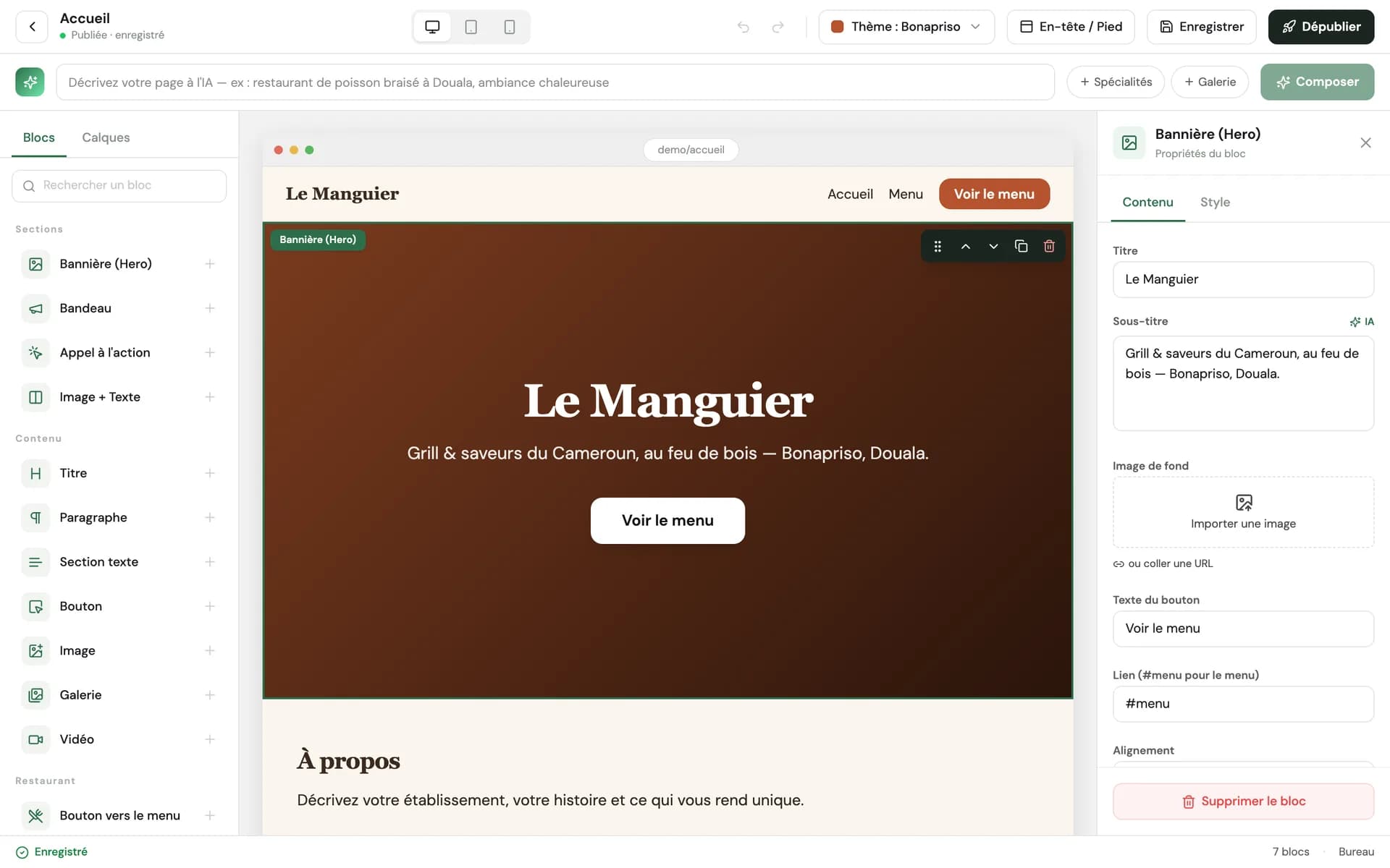 Site web par IA